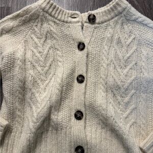 White Cropped Cardigan